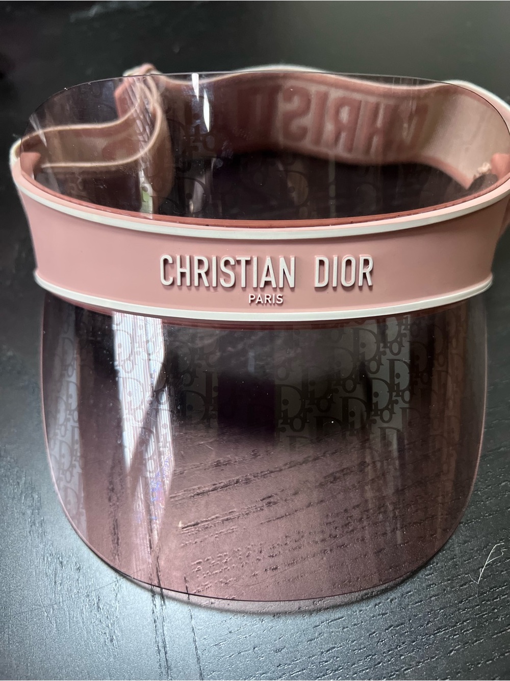 Dior Pink Transparent Logo Visor